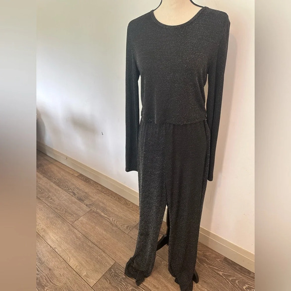 ACW Ardene Contemporary Wear pant and top sparkly black set Size Large - Picture 1 of 6